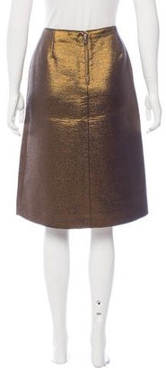 Louis Vuitton Metallic Knee-Length Skirt