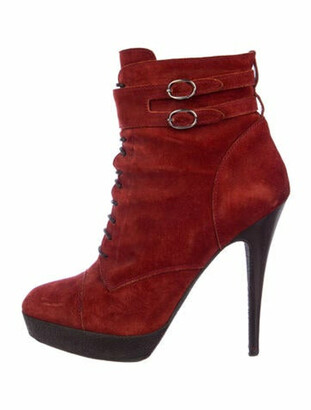 Suede Red Lace Up Boots | Shop the world’s largest collection of ...