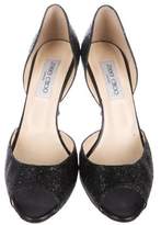 Thumbnail for your product : Jimmy Choo Logan Glitter-Embellished Pumps