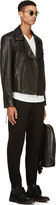 Thumbnail for your product : Ann Demeulemeester Black Washed Leather Biker Jacket