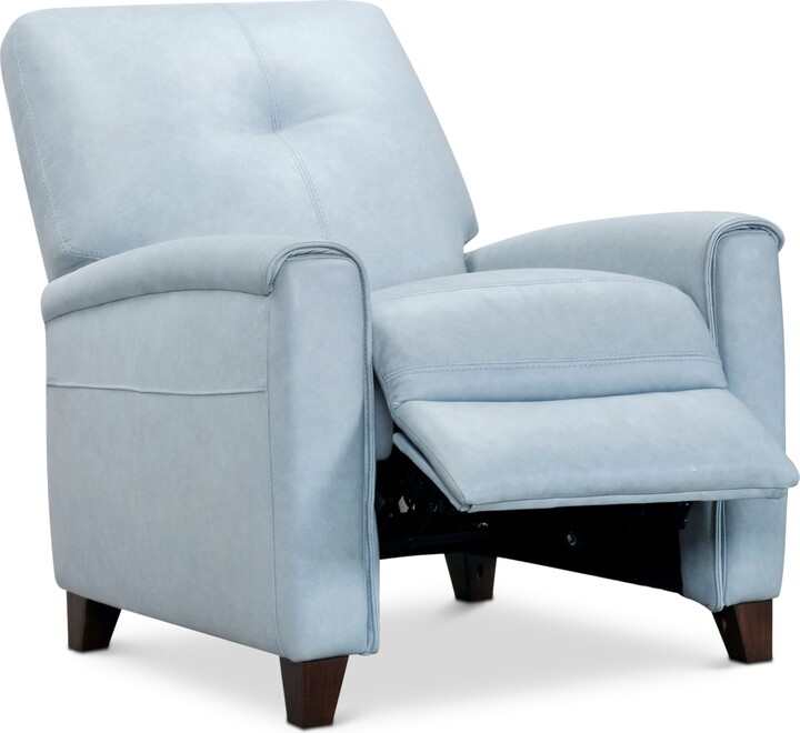 Furniture Ashlinn 34" Tufted Pastel Leather Pushback Recliner, Created