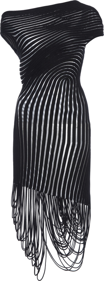 Ferragamo Embroidered Sheer Midi Dress