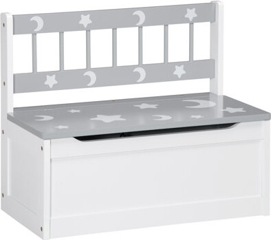Can be used for living room/entrance/bedroom storage space, stool cushion seat rectangular chair foot lounge box, gray, small