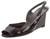 Thumbnail for your product : Miu Miu Patent Leather Slingback Wedges