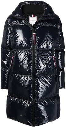 tommy hilfiger puffer jacket shiny