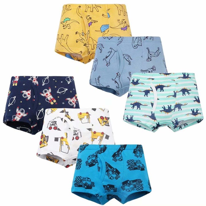 netiao Boys Knickers Cotton 6-Pack 8-9Years Yellow - ShopStyle