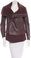 Thumbnail for your product : Rick Owens Wool-Lined Leather jacket
