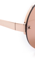 Thumbnail for your product : Linda Farrow Luxe 18k Rose Gold Round Sunglasses
