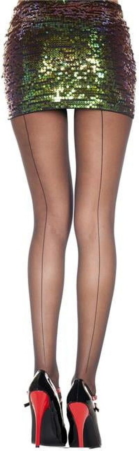 Music Legs Women’s Women’s Backseam Fishnet Pantyhose 820-Black
