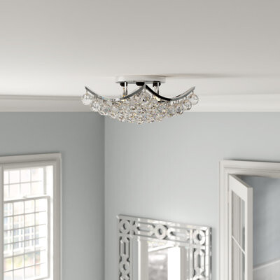 Willa Arlo Interiors Eustacio 4 - Light 12" Semi Flush Mount