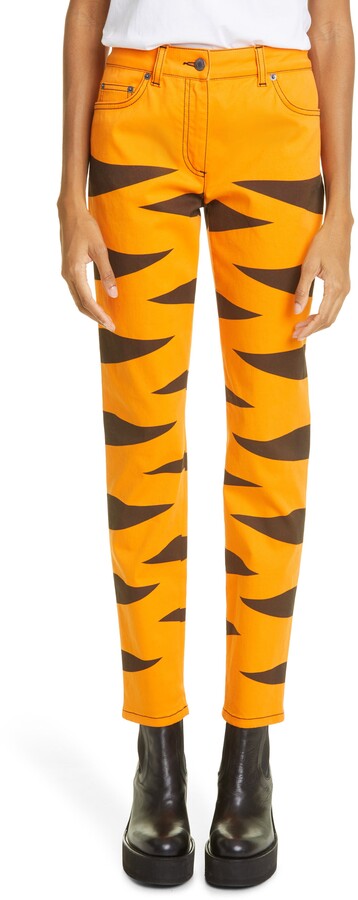 Moschino x Kellogg's Tony the Tiger Stripe High Waist Slim Jeans - ShopStyle