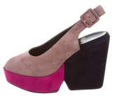 Thumbnail for your product : Clergerie Colorblock Platform Wedges w/ Tags