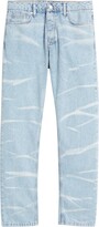 Thumbnail for your product : Topman Wavy Bleach Straight Leg Jeans