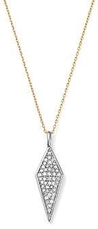 Adina Reyter Sterling Silver and 14K Yellow Gold Pave Diamond Pendant Necklace, 15
