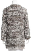 Thumbnail for your product : Adrienne Landau Knit Fur Coat