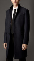 Thumbnail for your product : Burberry Wool Greatcoat With Velvet Topcollar