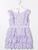 Thumbnail for your product : Self-Portrait Kids Floral Embroidery Midi Dress