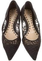 Thumbnail for your product : Alexander McQueen Pointed-Toe Lace Flats