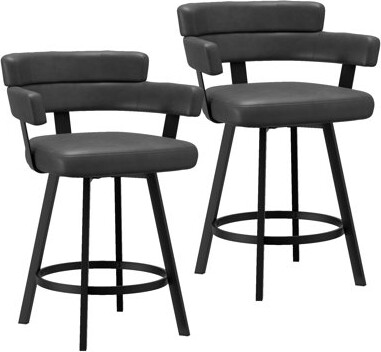 Hokku Designs Contemporary Faux Leather & Metal 26\