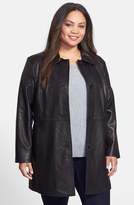 Thumbnail for your product : Gallery Leather Walking Coat (Plus Size)