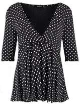 Thumbnail for your product : boohoo Polkerdot Peplum Plunge Top