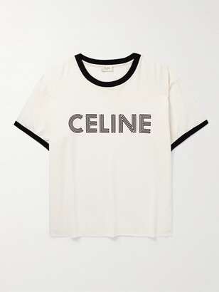 Celine Homme Logo-Print Cotton-Jersey T-Shirt - ShopStyle