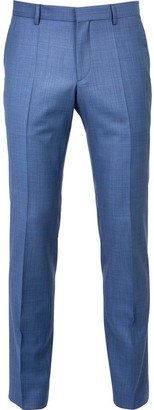 HUGO BOSS Getlin Micro Check Suit Trousers Blue