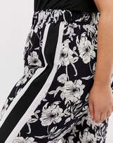 Thumbnail for your product : Brave Soul Plus floral print trousers-Navy