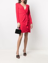 Thumbnail for your product : Emporio Armani crystal-embellished draped V-neck dress