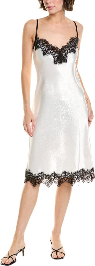 Enza Costa Hammered Satin Slip Dress