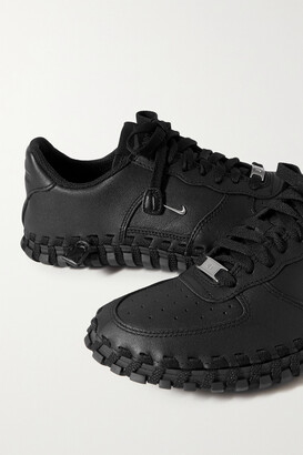 Nike + Jacquemus J Force 1 Low Lx Sp Whipstitched Leather Sneakers