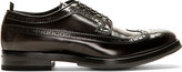 Thumbnail for your product : Alexander McQueen Black Leather Longwing Brogues