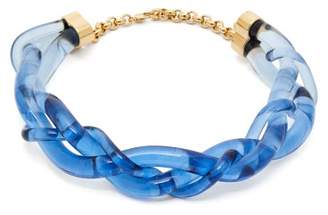 Marni Braided Perspex Necklace - Womens - Blue