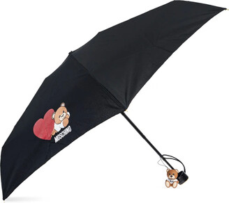 【Moschino】 Animal Printed Folded Umbrella NWT Moschino Bear Retractable Umbrella In Pink Leopard Print