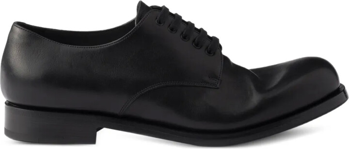Prada Laced Leather Derby Shoes