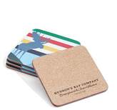 Thumbnail for your product : HBC Stripes Baywatch Cork Back Coaster Four-Piece Set