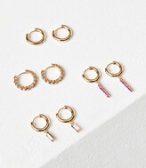 Thumbnail for your product : LOFT Multicolored Huggie Earring Set