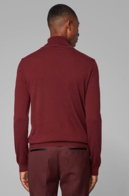 HUGO BOSS Turtleneck sweater in lightweight Italian cashmere
