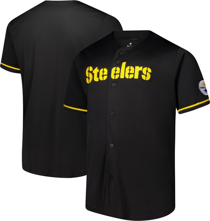 Fanatics Men's Black Pittsburgh Steelers Pop Full-Button Jersey
