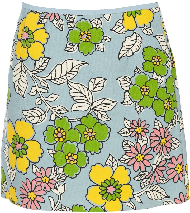 Tory Burch Wallpaper Floral Mini Skirt ShopStyle