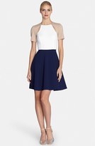 Thumbnail for your product : Catherine Malandrino 'Bird' Colorblock Fit & Flare Ponte Dress