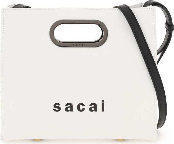 Sacai leather small shopper bag - ShopStyle
