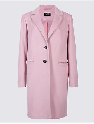 M&S Collection 2 Pocket Wool Rich Coat