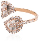 Thumbnail for your product : Anita Ko 18kt Rose Gold Diamond Palm Leaf Ring