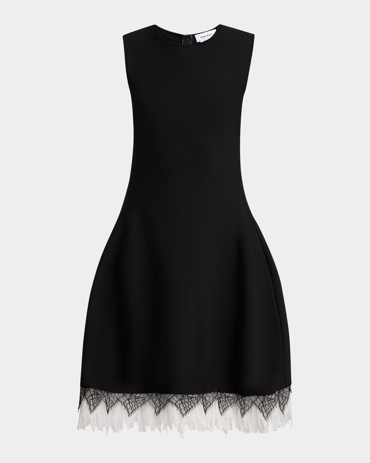 Alexander McQueen Lace-Hem Volume Sleeveless Dress