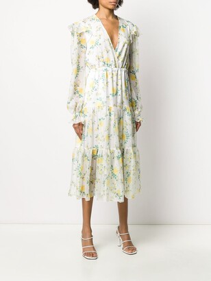 Philosophy di Lorenzo Serafini Floral Long-Sleeve Midi Dress