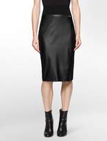 Thumbnail for your product : Calvin Klein faux leather detail pencil skirt