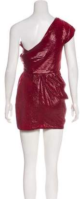 Lela Rose One-Shoulder Mini Dress