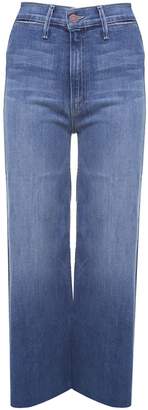 Mother Swooner Crop Fray High-rise Jeans
