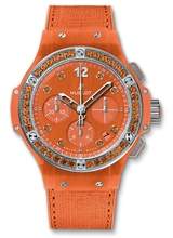 Hublot Big Bang Orange Linen Mens Chronograph 41mm Automatic Watch